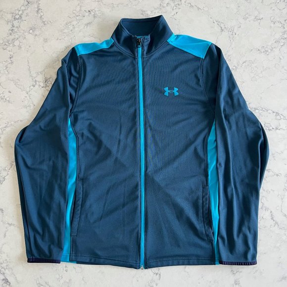 Under Armour Other - Under Armour Blue and Teal 1/4 zip Heatgear - Size L CLEAN